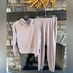 Cozy Blush Pink Prana Modal Hoodie & Jogger Set Small